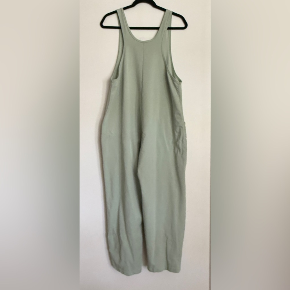 Sage Green Overalls with Pockets - Picture 2 of 4